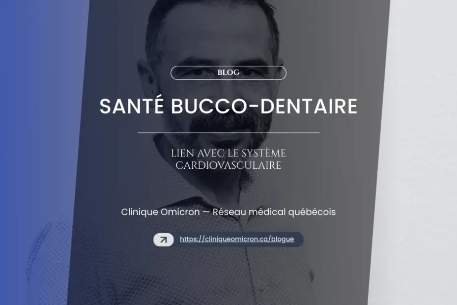 Smiling man with a beard, wearing a shirt, illustrating the importance of oral health and its link to cardiovascular health, Clinique Omicron.