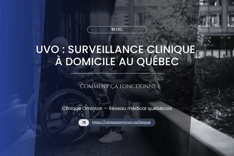 UVO: Home clinical surveillance in Quebec with Clinique Omicron, a Quebec medical network.