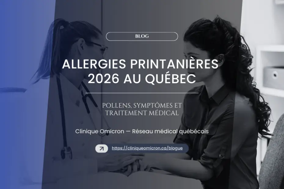 Medical consultation on spring allergies, doctor and patient exchanging information on symptoms and treatments.