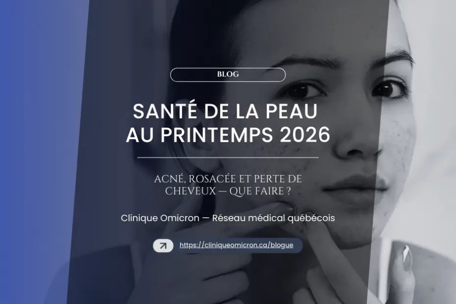 Woman examining her skin, highlighting skin concerns like acne, in the context of spring 2026 skin health at Clinique Omicron.