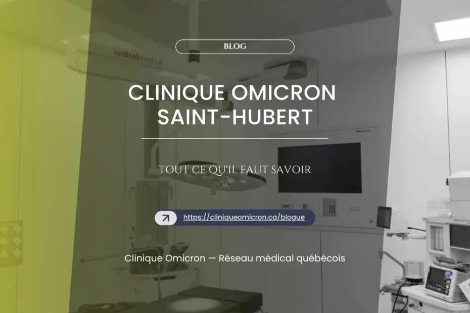 Clinique Omicron Saint-Hubert, modern examination room with medical equipment, emphasizing accessibility to healthcare.
