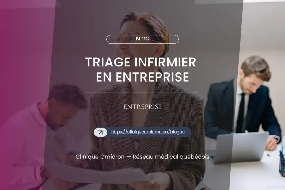 Triage infirmier en entreprise : comment ça fonctionne