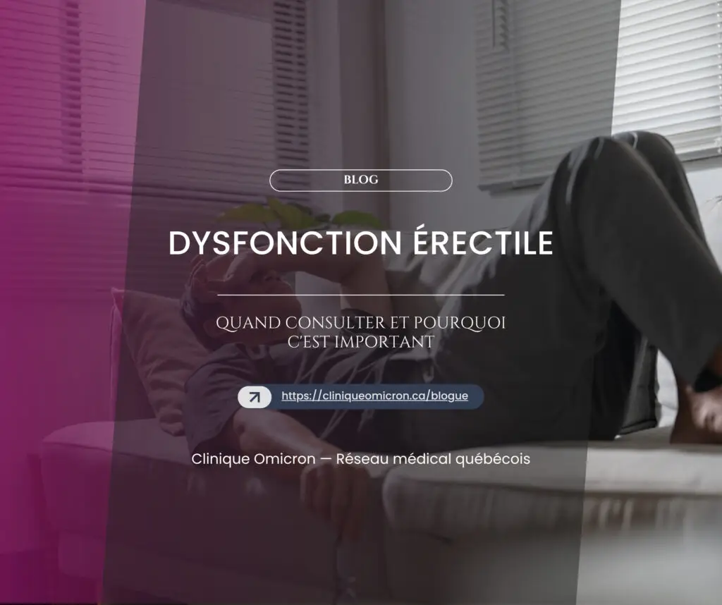 Dysfonction &eacute;rectile : quand consulter et pourquoi c'est important