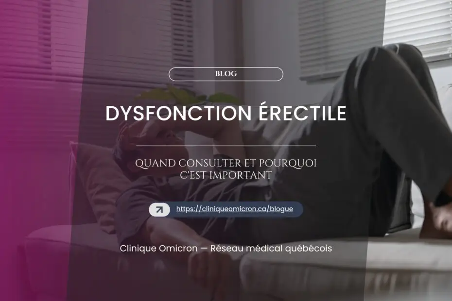 Dysfonction érectile : quand consulter et pourquoi c'est important