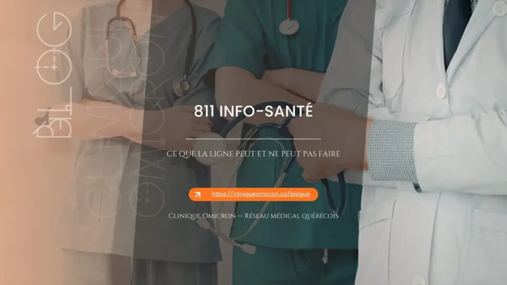 Professionnels de la sant&eacute; en clinique &mdash; article sur la ligne 811 Info-Sant&eacute; au Qu&eacute;bec