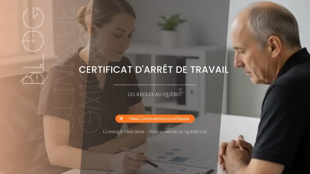 Rencontre entre une professionnelle et un travailleur &mdash; certificat m&eacute;dical d'arr&ecirc;t de travail