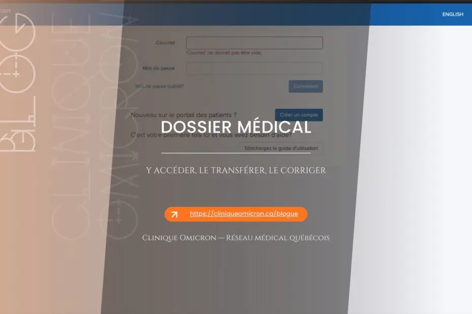 Portail de connexion au dossier patient — accéder à son dossier médical