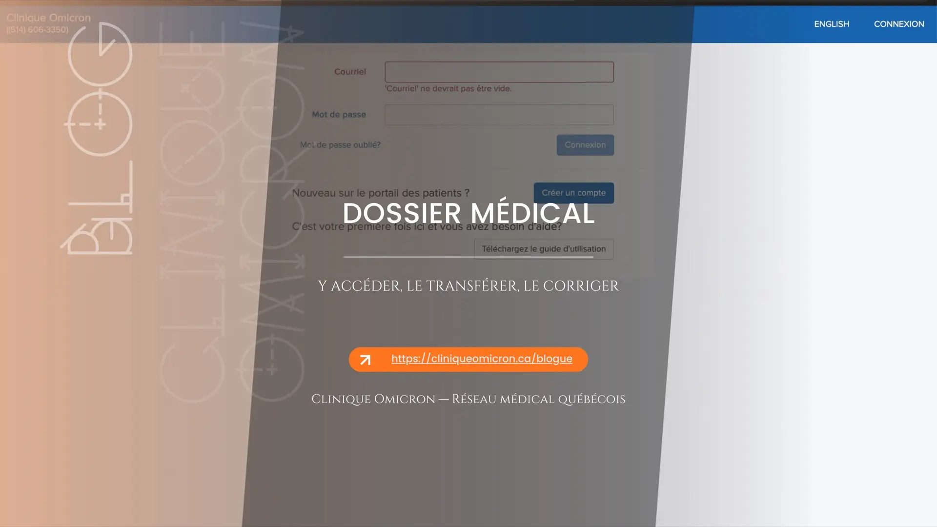 Portail de connexion au dossier patient — accéder à son dossier médical