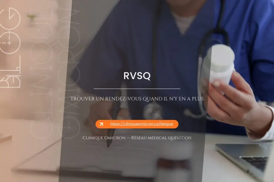 Professionnel consultant un horaire à l'ordinateur — trouver un rendez-vous sur RVSQ